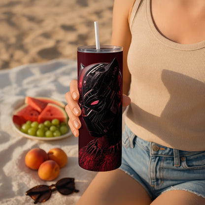 Red Panther Themed Stainless Steel Vacuum Insulated Tumbler