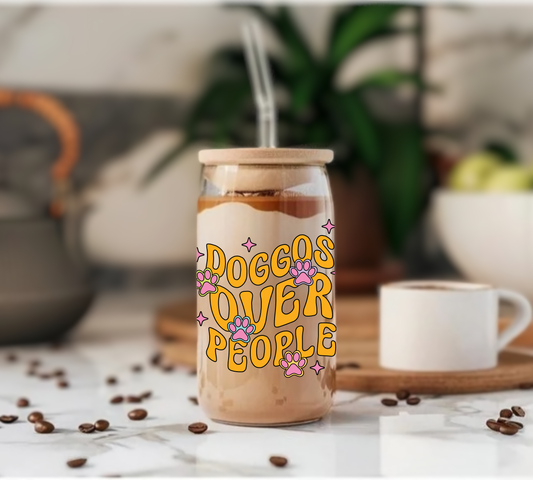 Doggos Over People - Glass Tumbler