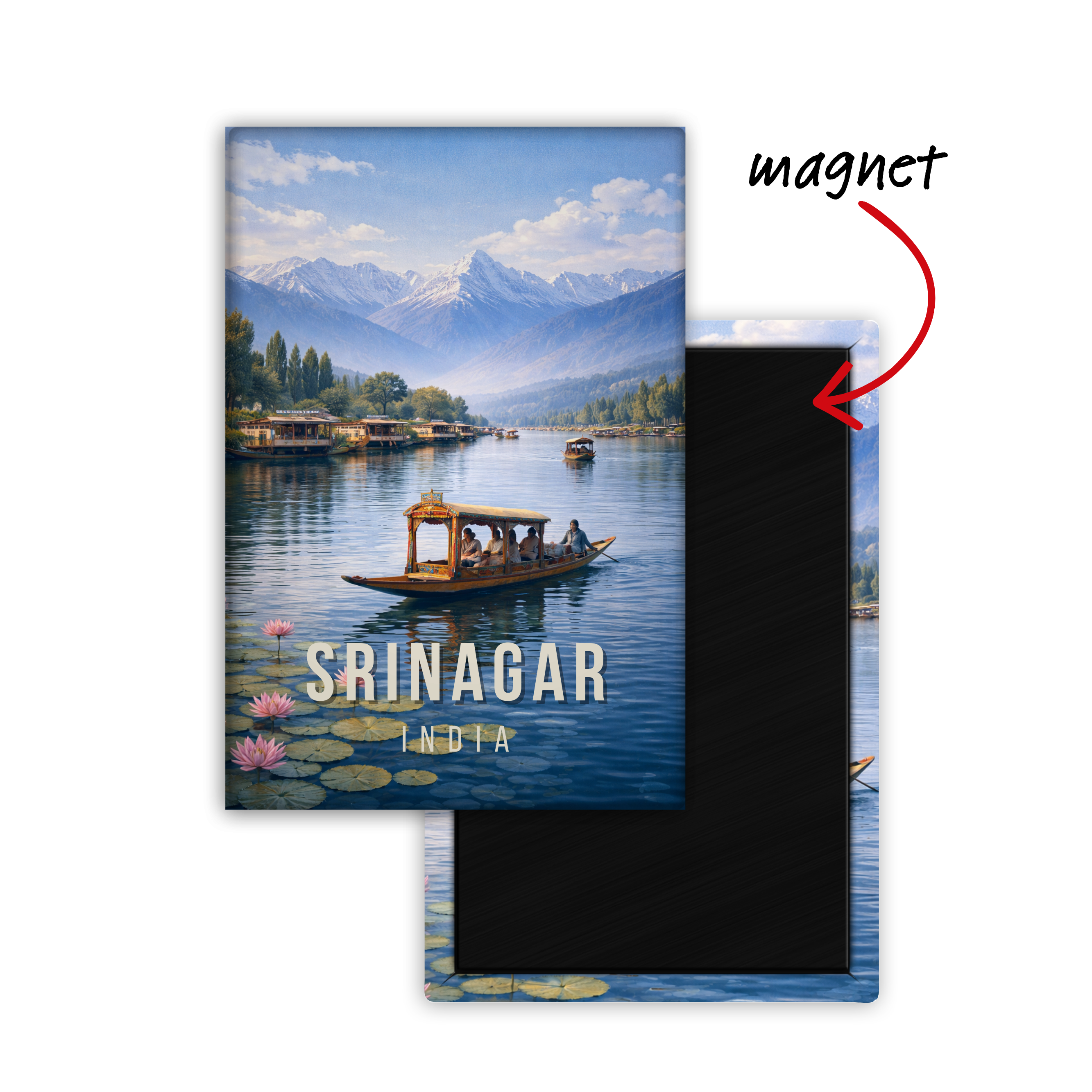 Captured in Srinagar - Fridge Magnet