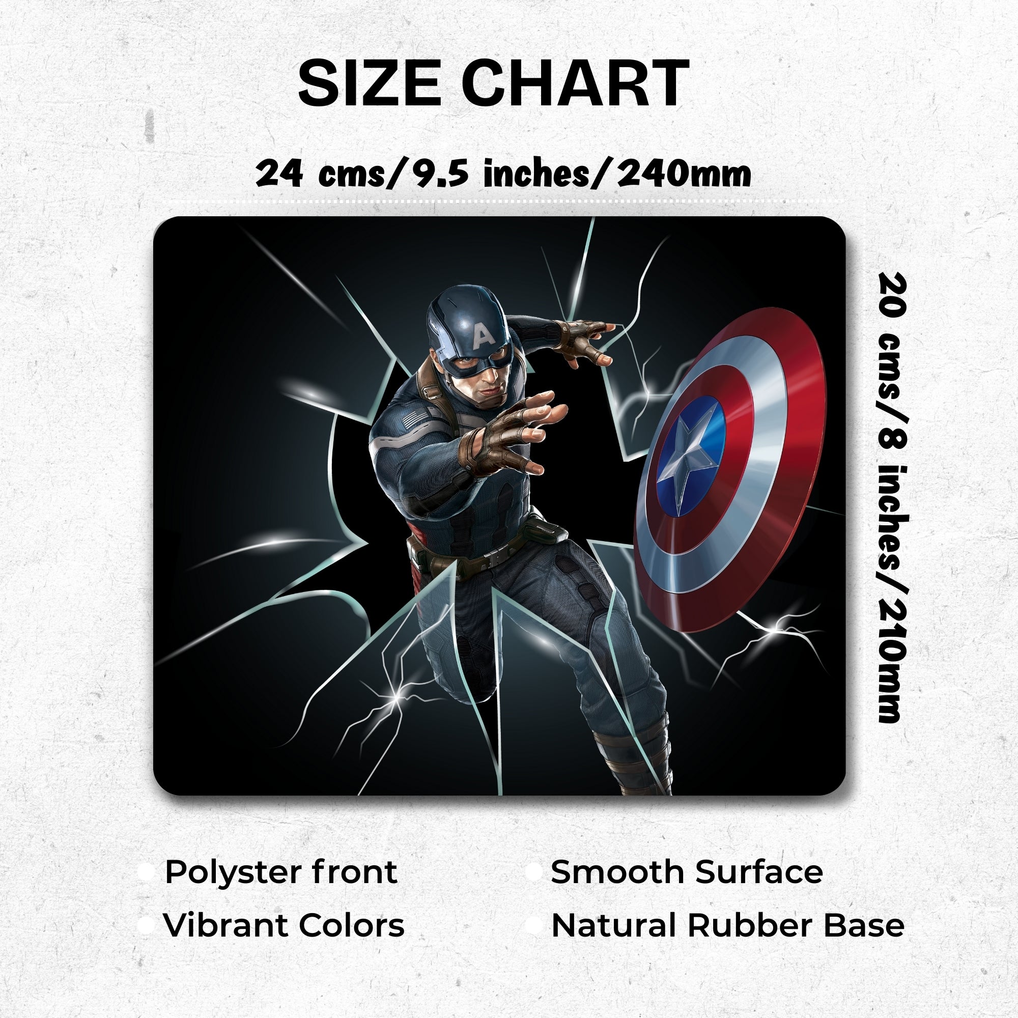 Captain America – Shield Force Mouse Pad