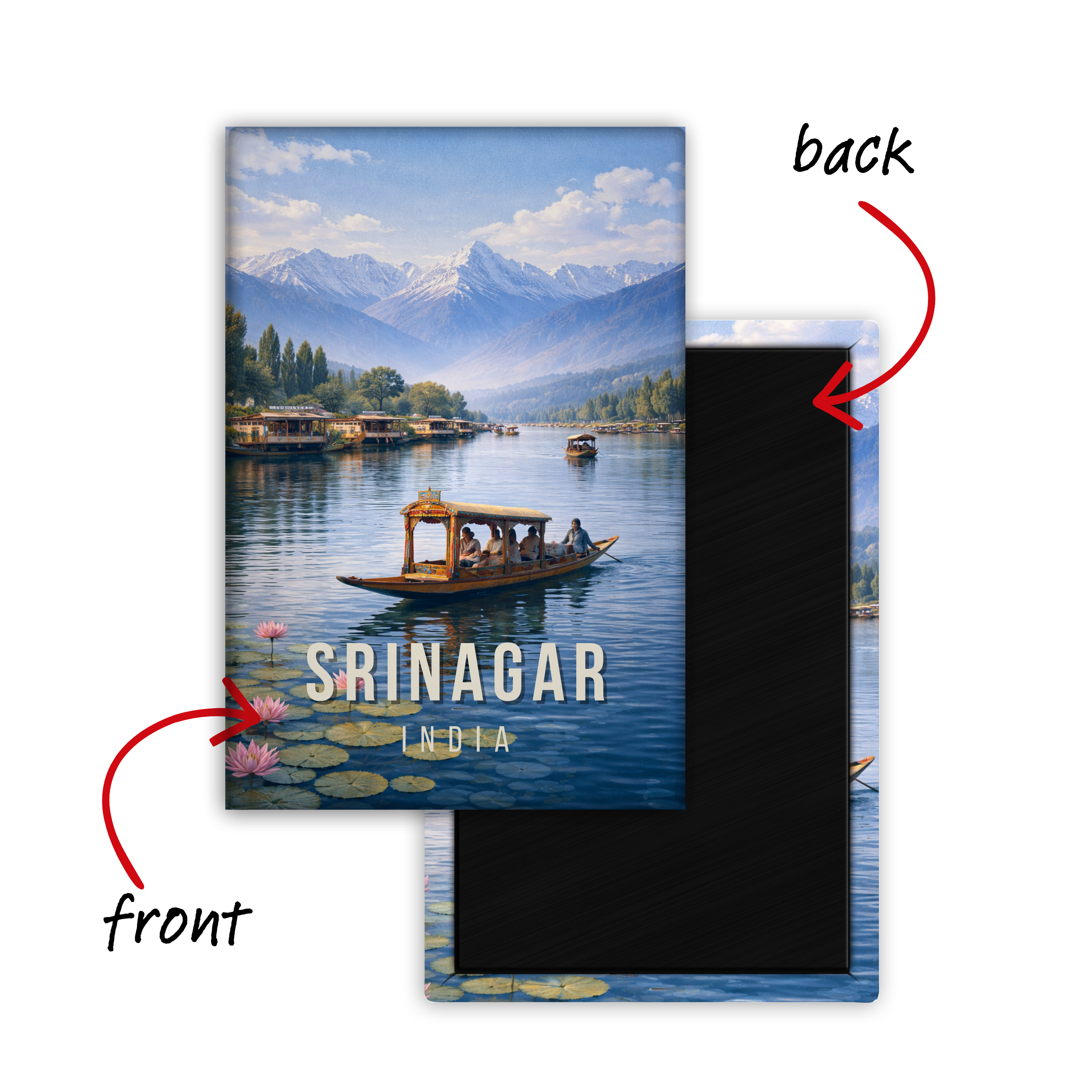 Captured in Srinagar - Fridge Magnet