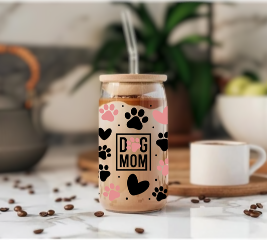 Dog Mom - Glass Tumbler