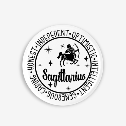Zodiac Sagittarius Button Pin / Magnet