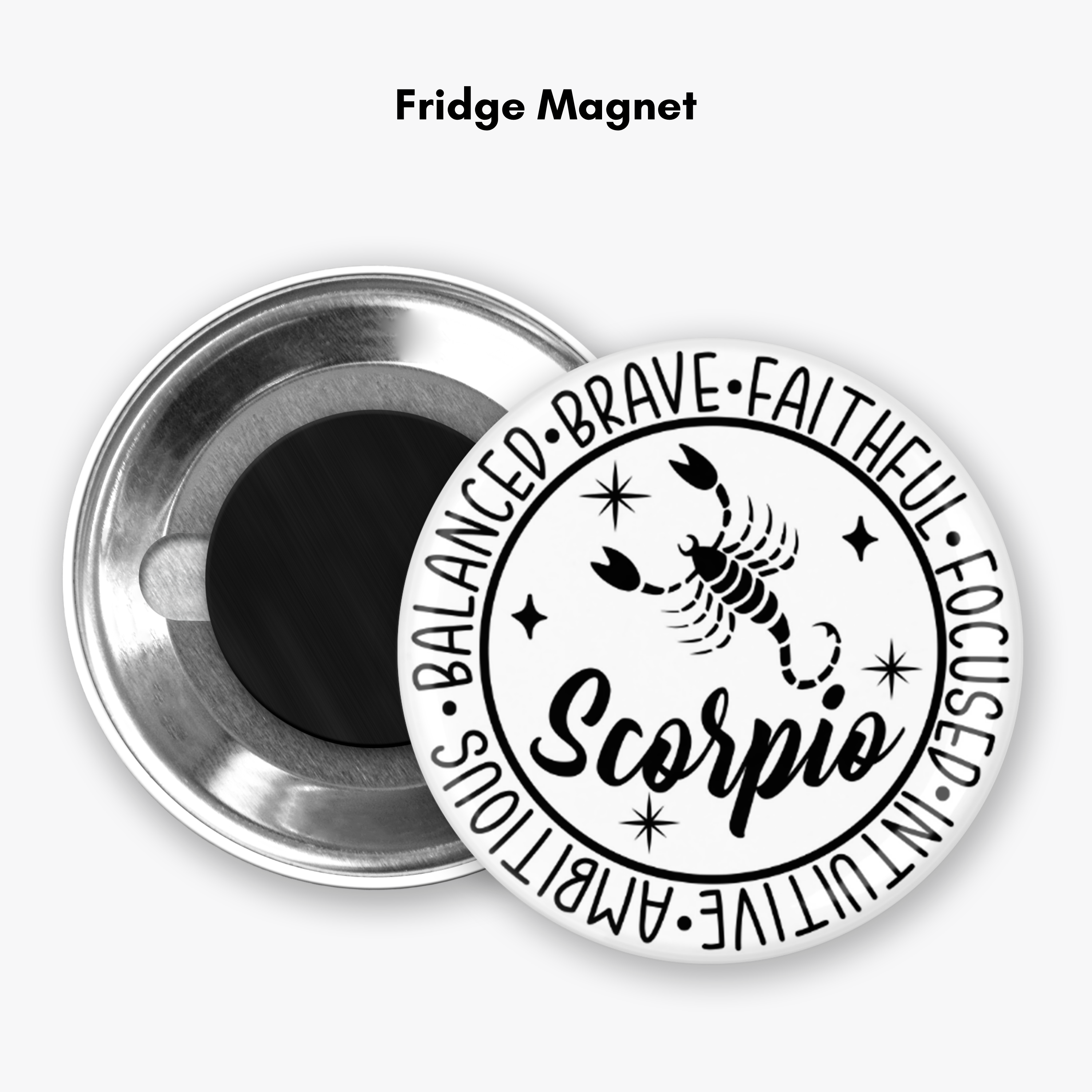 Zodiac Scorpio Button Pin / Magnet