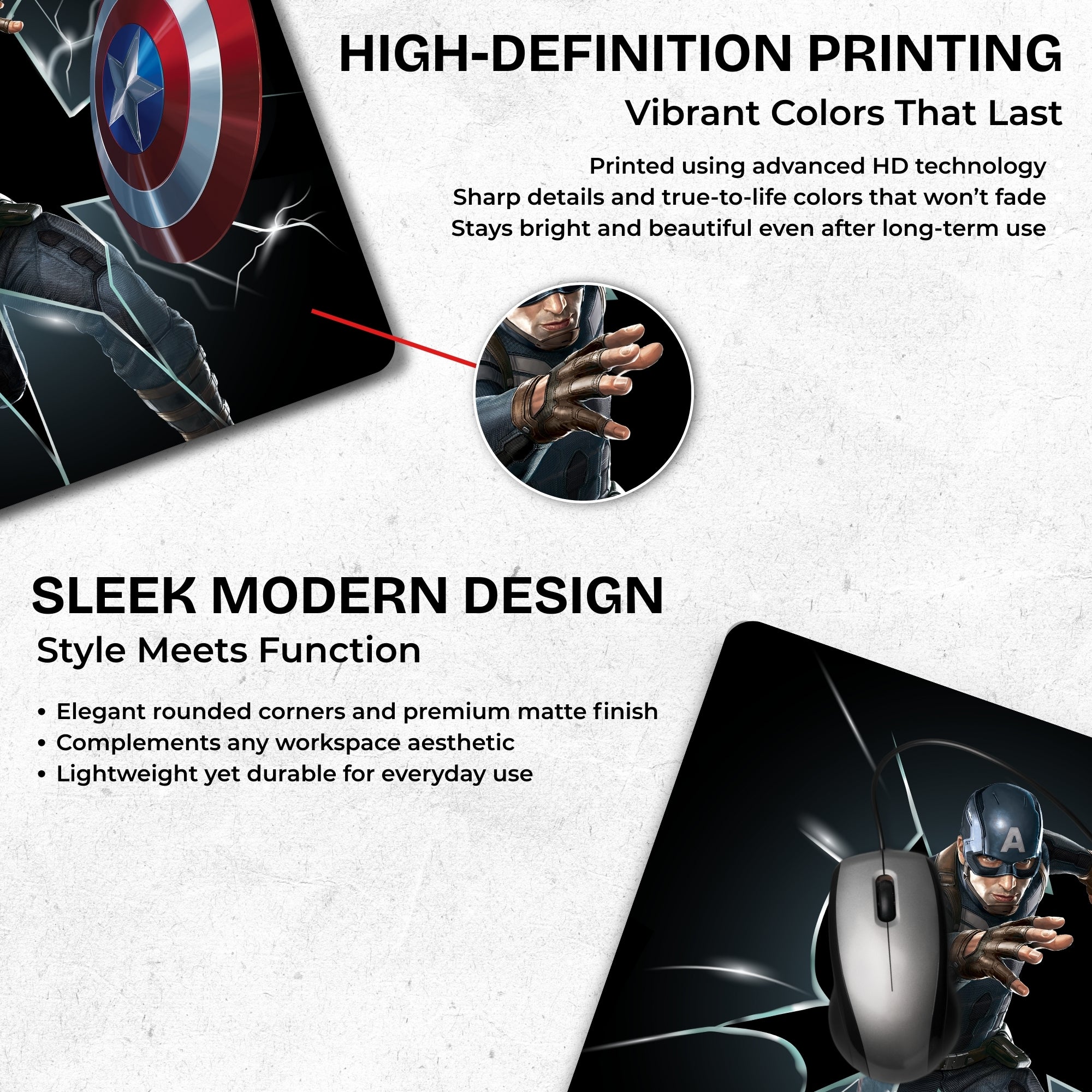 Captain America – Shield Force Mouse Pad