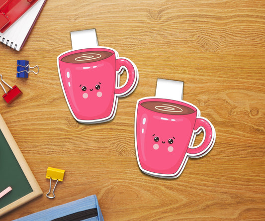 Kawai Coffee Cup Magnetic Bookmark