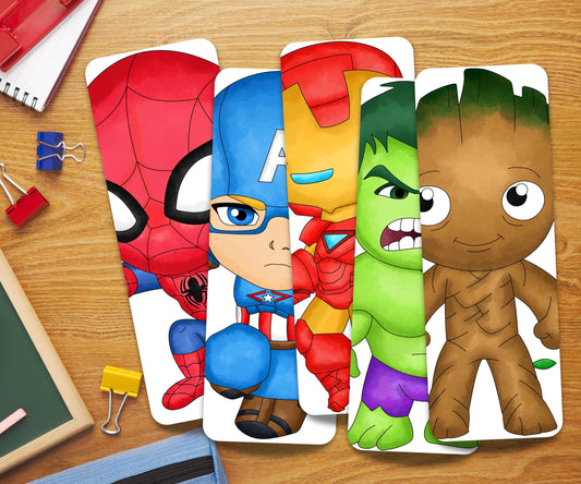 Super Heroes Bundle A Laminated Bookmarks