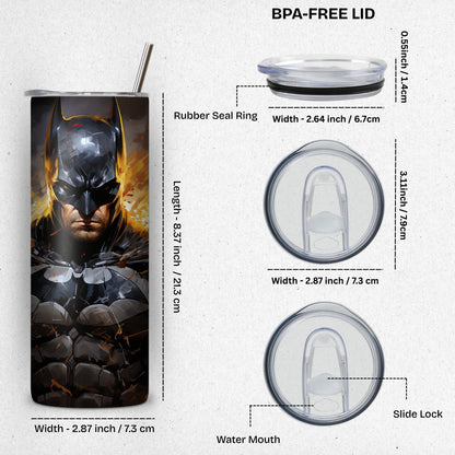 Batman Themed Stainless Steel Vacuum Insulated Tumbler