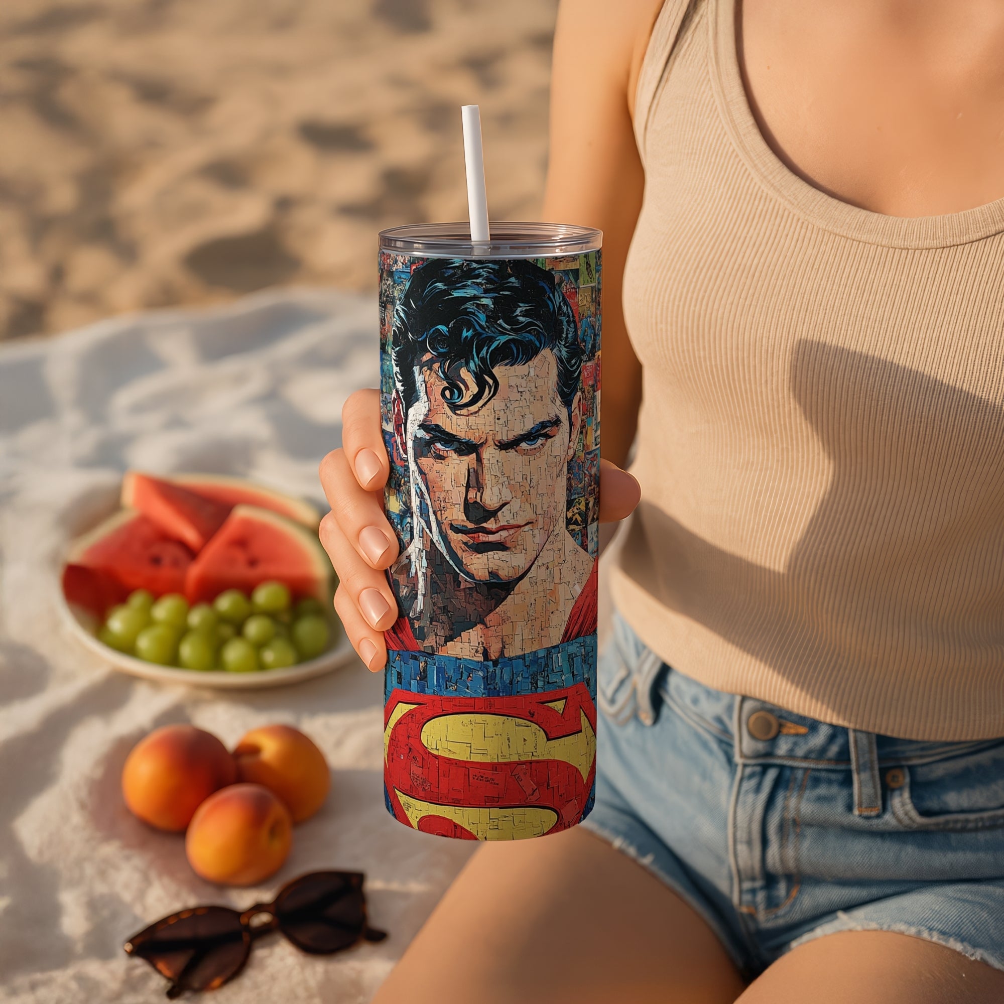 SuperMan Themed Stainless Steel Vacuum Insulated Tumbler