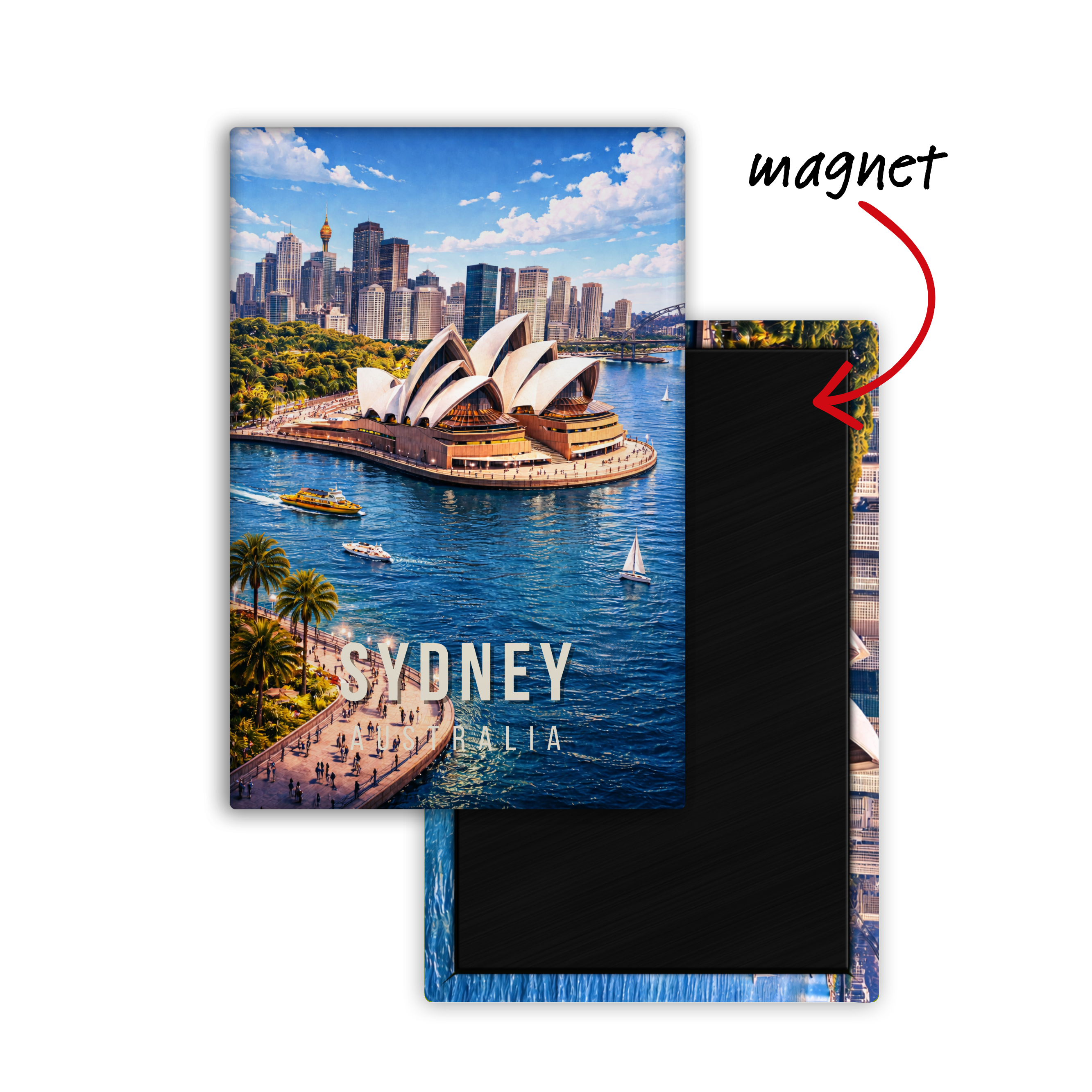 Stamped in Sydney, Australia - Fridge Magnet