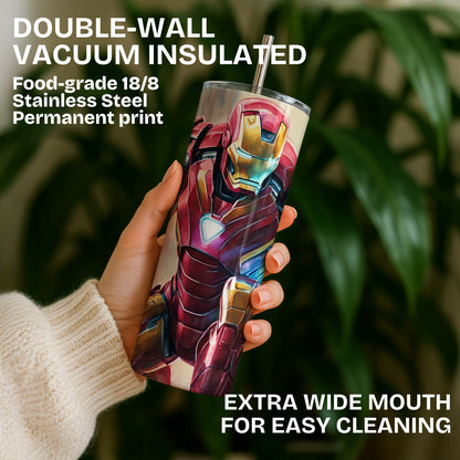 Iron Man Themed Stainless Steel Vacuum Insulated Tumbler