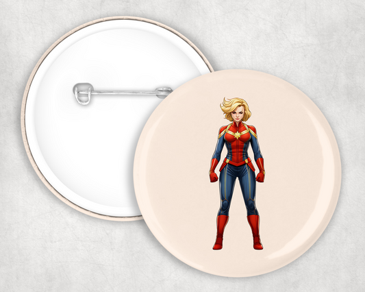Captain Marvel Button Badge