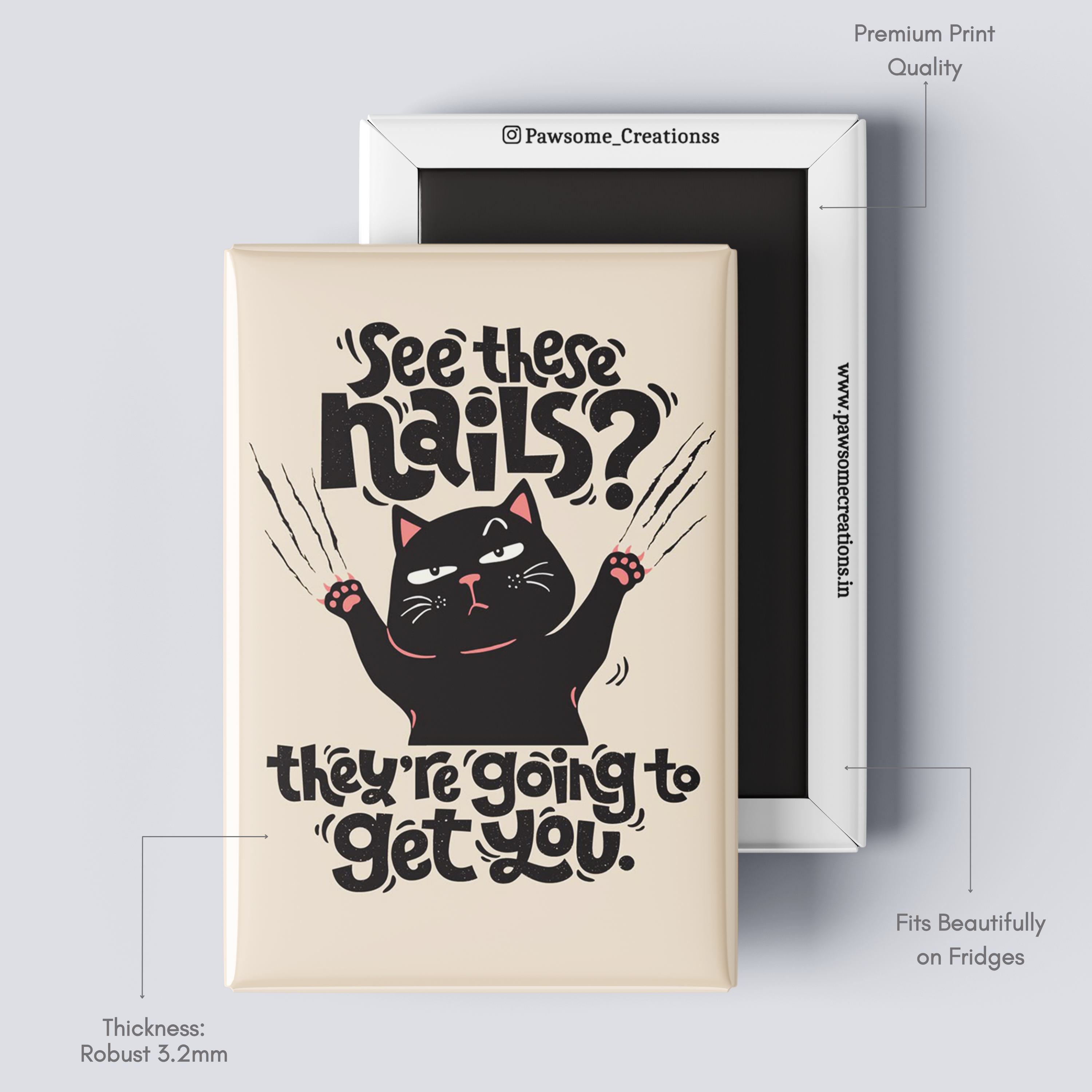 Midnight Zoomies Fridge Magnet