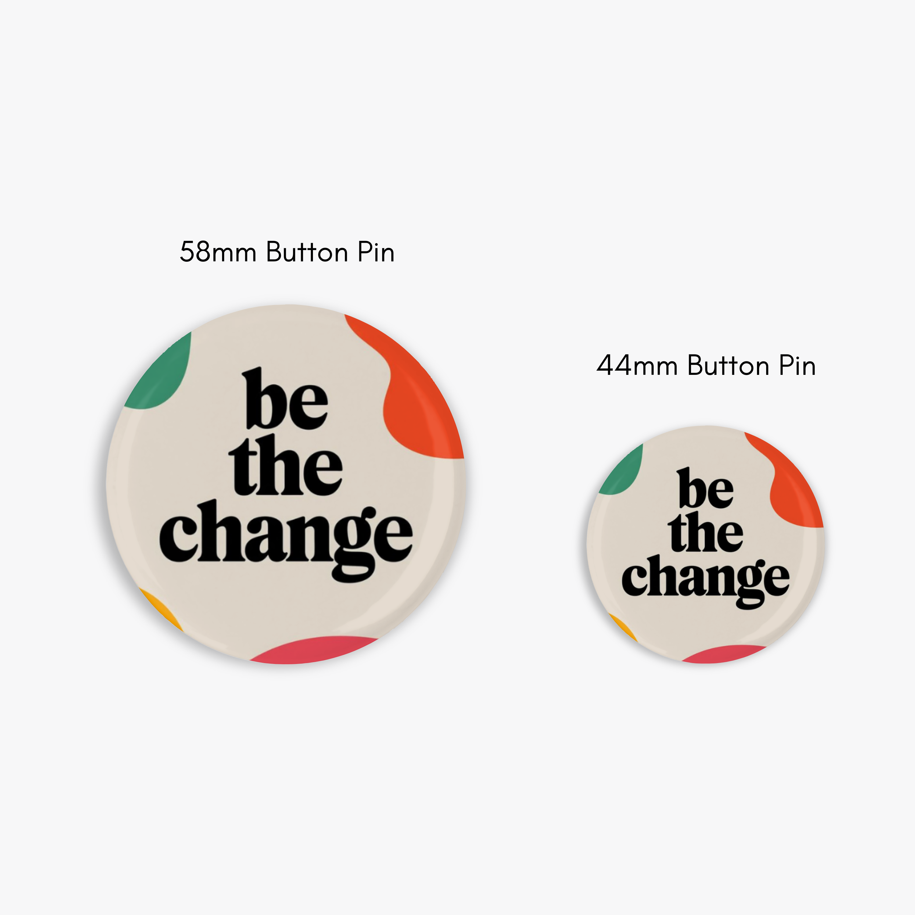 Be The Change - Button Pin / Magnet