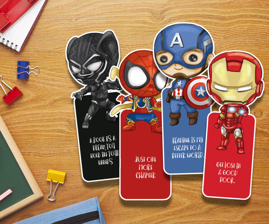 Super Heroes Laminated Bookmark