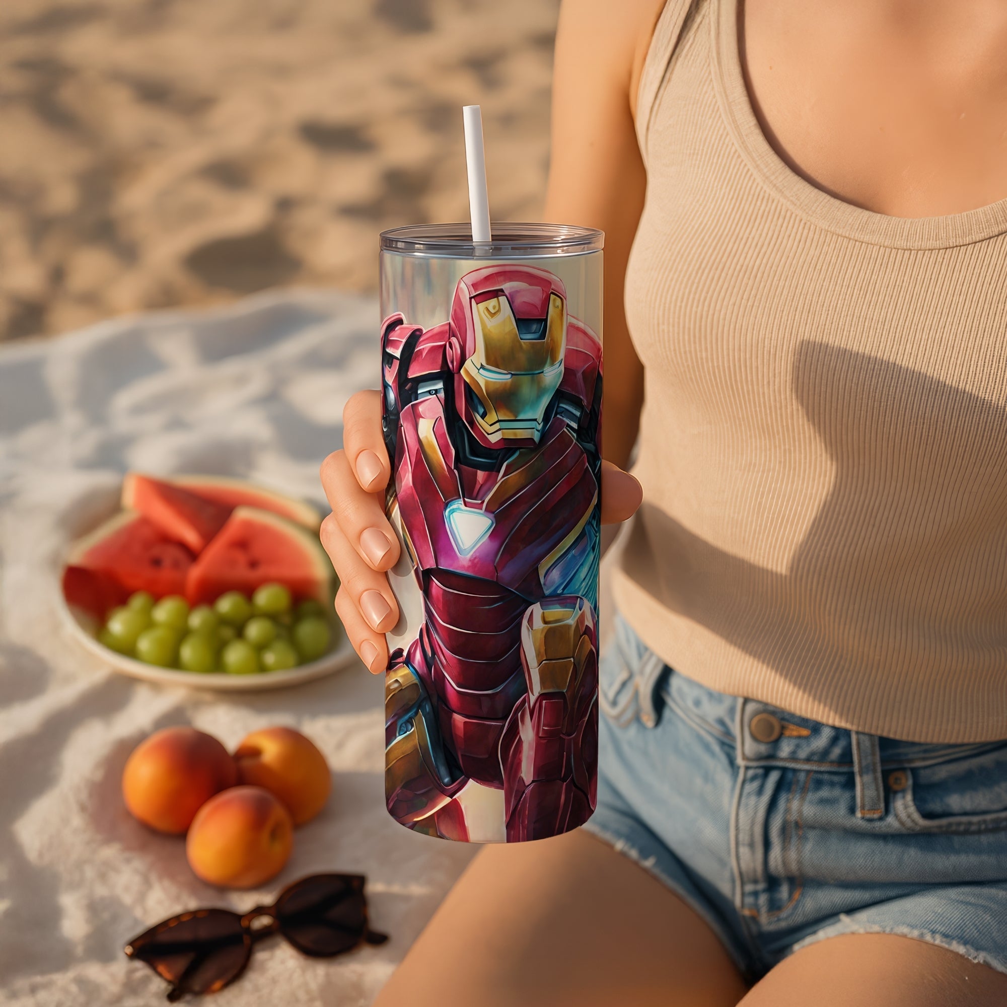 Iron Man Themed Stainless Steel Vacuum Insulated Tumbler
