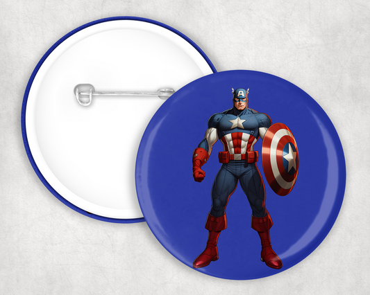 Captain America Button Badge