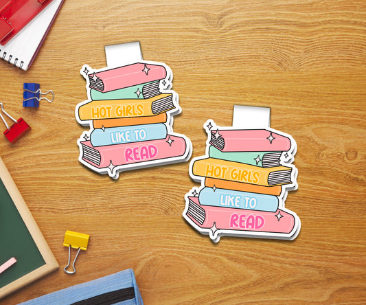 Hot Girls Like To Read Magnetic Bookmark