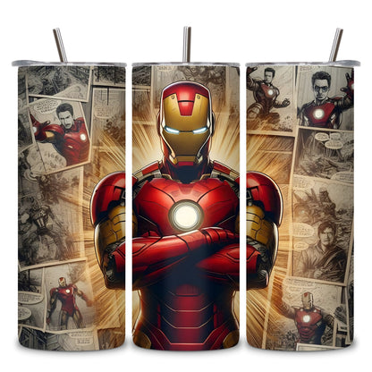 Iron Man Themed Stainless Steel Vacuum Insulated Tumbler