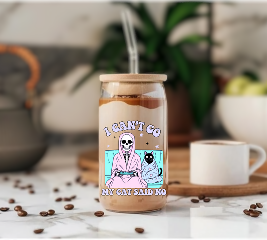 My Cat Said No - Glass Tumbler