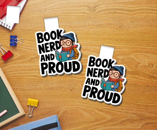 Book Nerd and Proud B Magnetic Bookmark