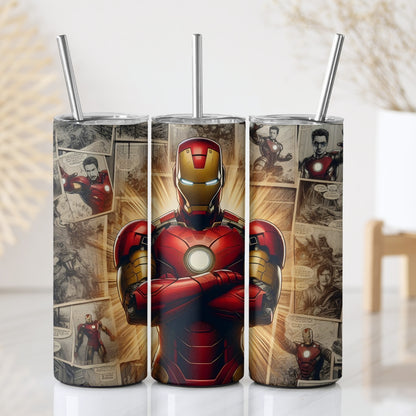 Iron Man Themed Stainless Steel Vacuum Insulated Tumbler