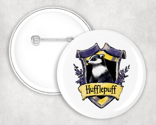 Hufflepuff Hogwarts House Button Badge