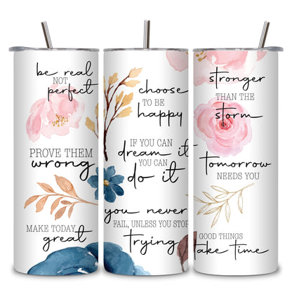 Self Love Affirmation Stainless Steel Vacuum Insulated Tumbler