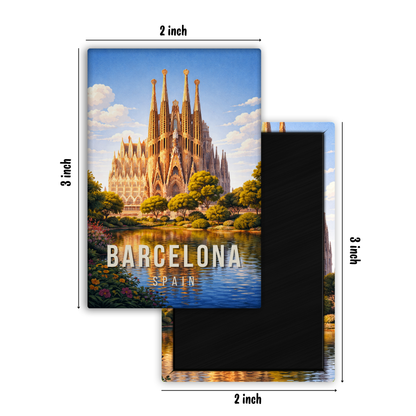 Barcelona, Spain Stories - Fridge Magnet