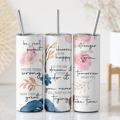 Self Love Affirmation Stainless Steel Vacuum Insulated Tumbler