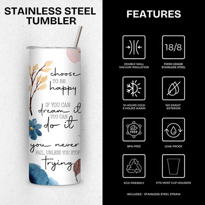 Self Love Affirmation Stainless Steel Vacuum Insulated Tumbler