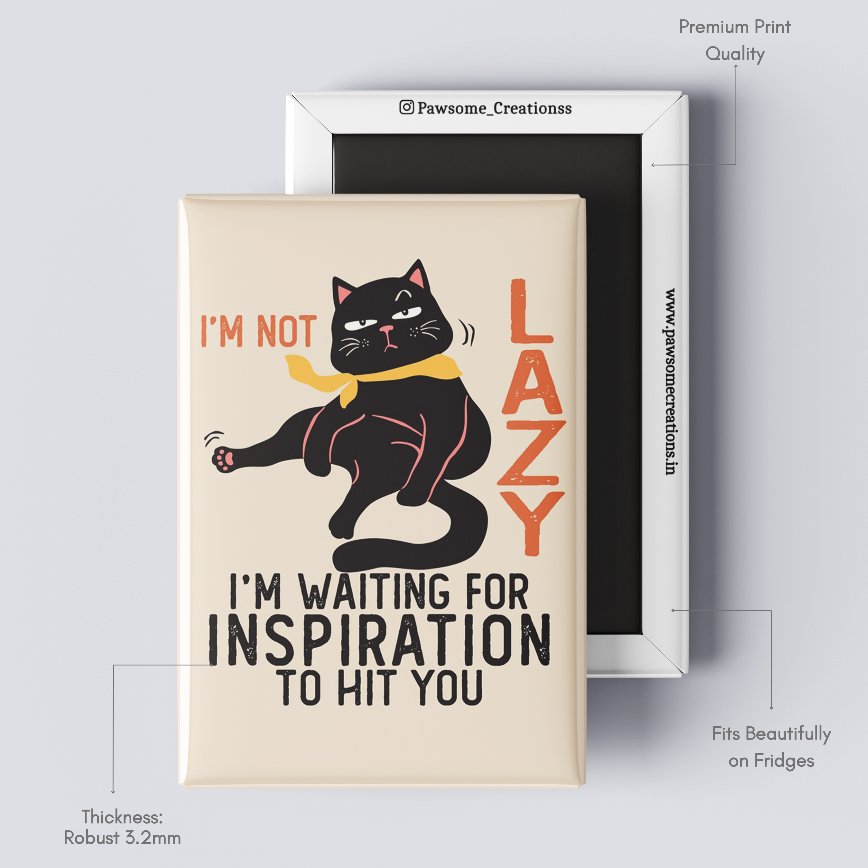 Lazy Legend Cat Fridge Magnet