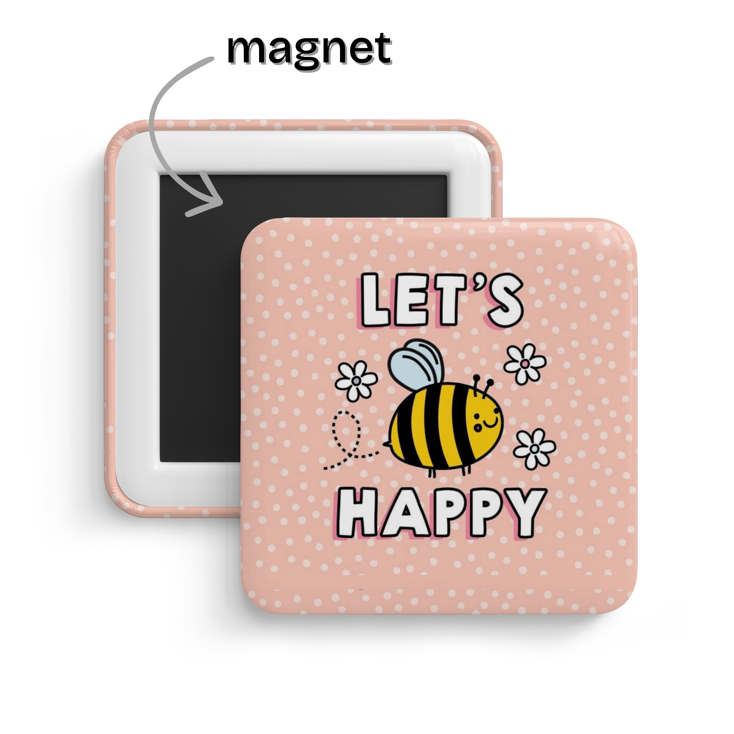 Let's BEE Happy - Fridge Magnet
