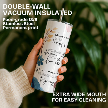 Self Love Affirmation Stainless Steel Vacuum Insulated Tumbler