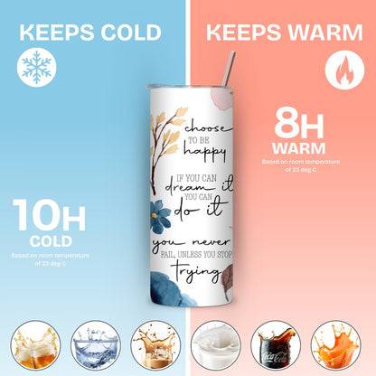 Self Love Affirmation Stainless Steel Vacuum Insulated Tumbler