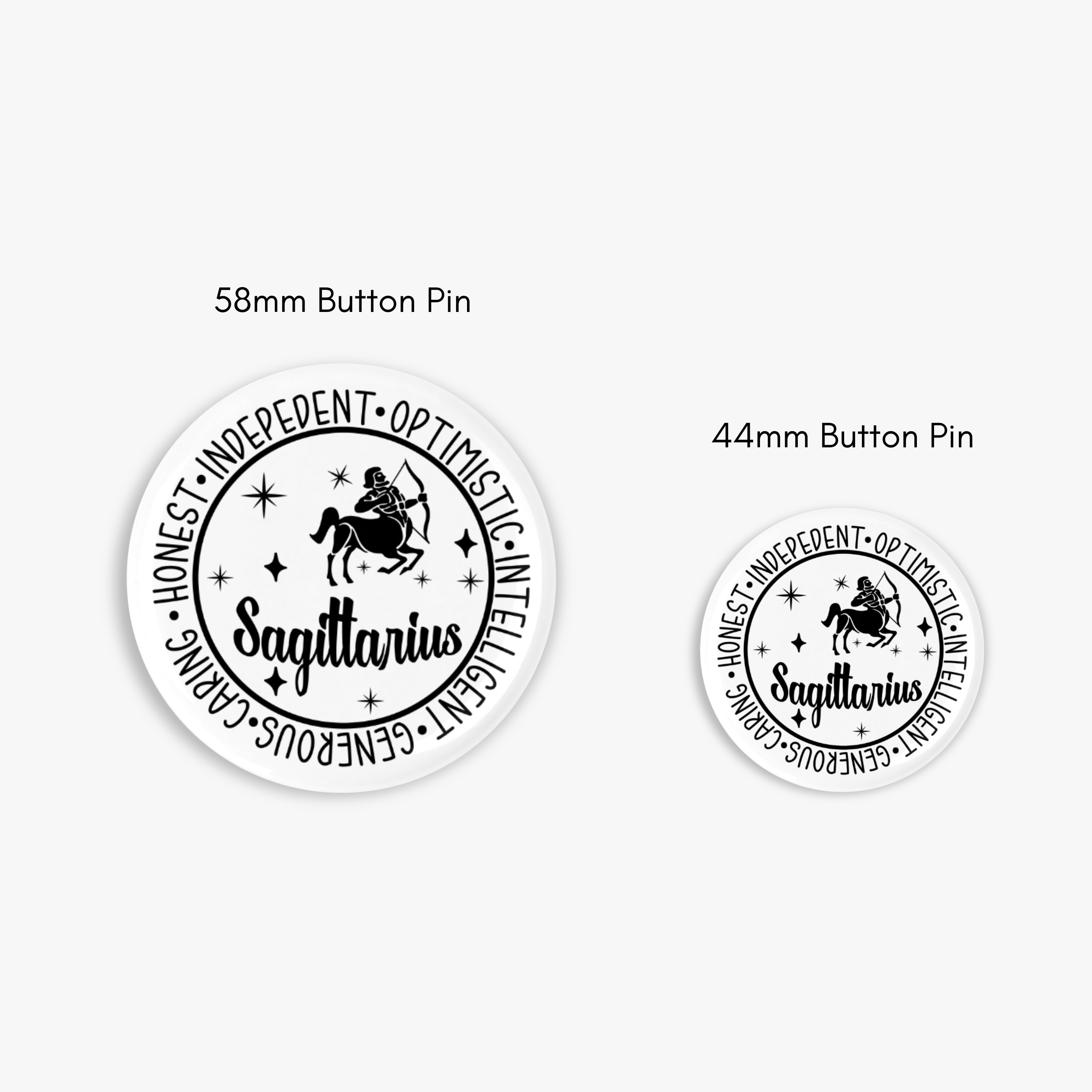 Zodiac Sagittarius Button Pin / Magnet