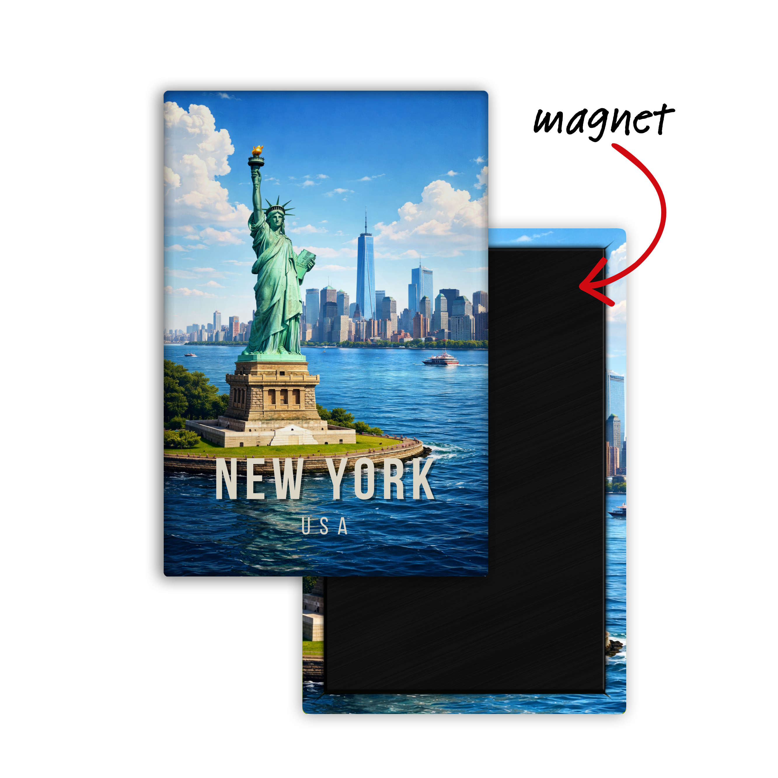 Currently in New York, USA - Fridge Magnet