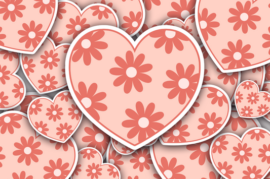 Retro Heart Vinyl Waterproof Sticker