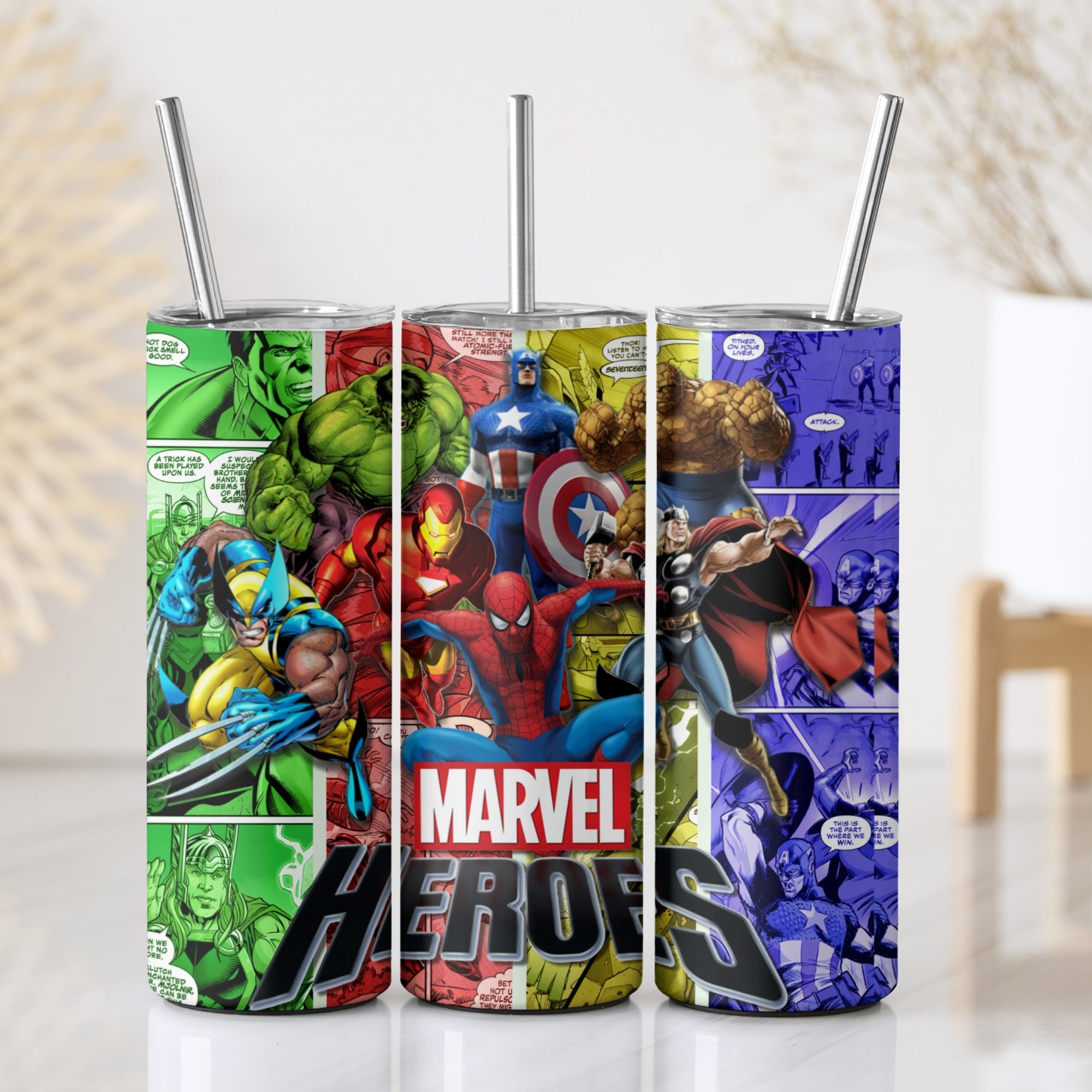 Marvel Themed Stainless Steel Vacuum Insulated Tumbler