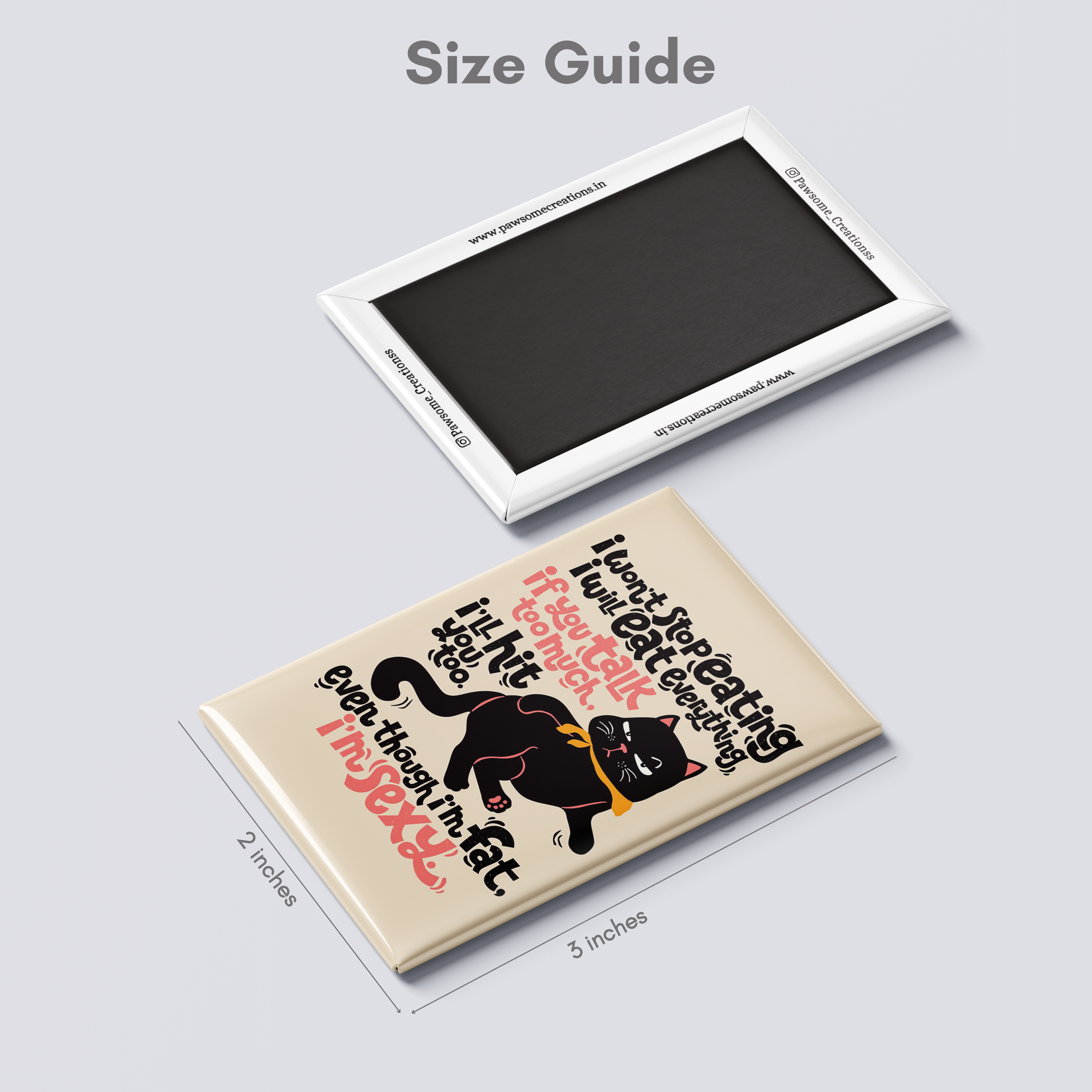 Meow Mood Cat Fridge Magnet