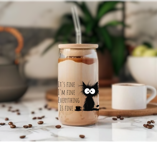I'm Fine - Glass Tumbler