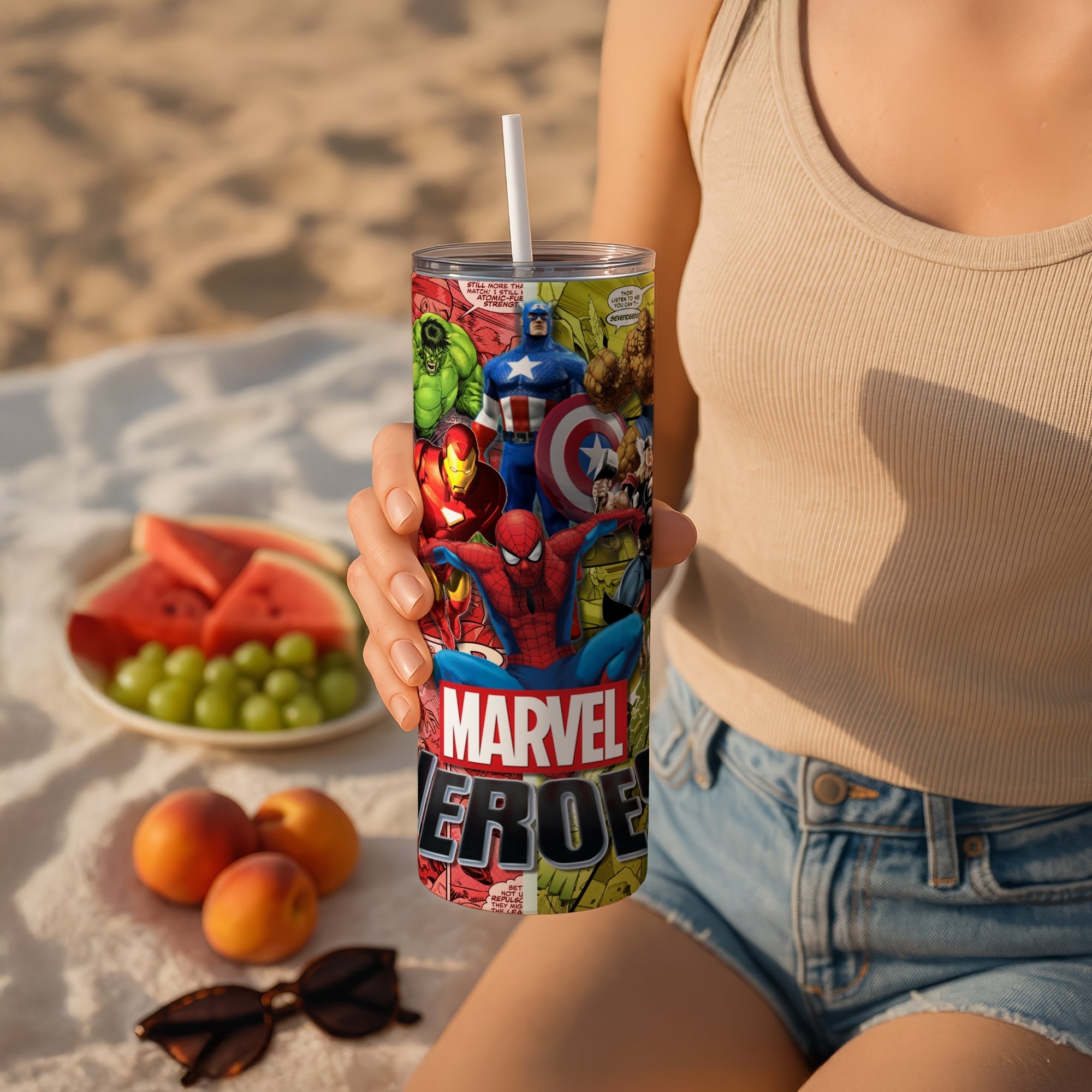 Marvel Themed Stainless Steel Vacuum Insulated Tumbler