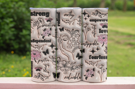 Affirmations Themed Stainless Steel Vacuum Insulated Tumbler