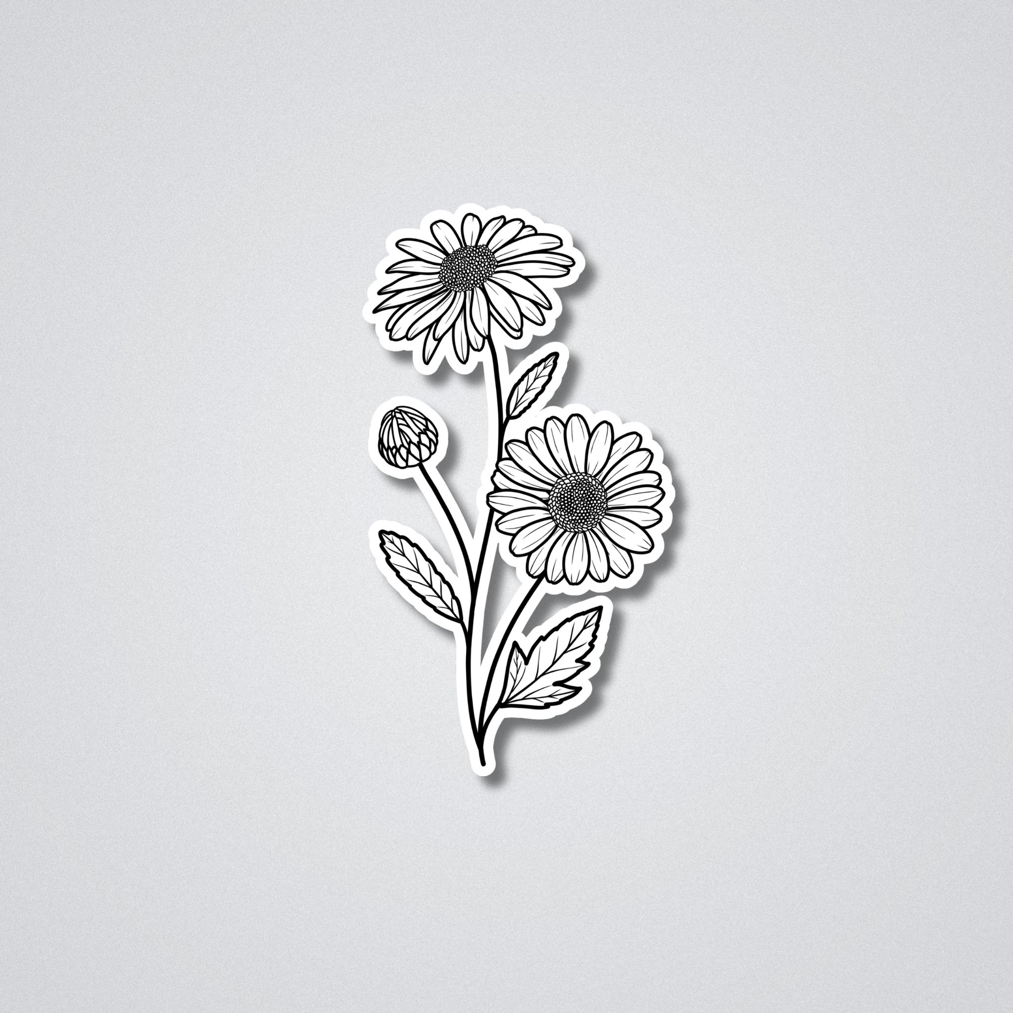 Daisy - April Birth Month Flower Vinyl Waterproof Sticker
