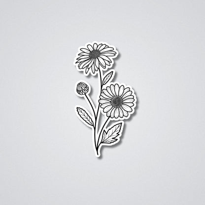 Daisy - April Birth Month Flower Vinyl Waterproof Sticker