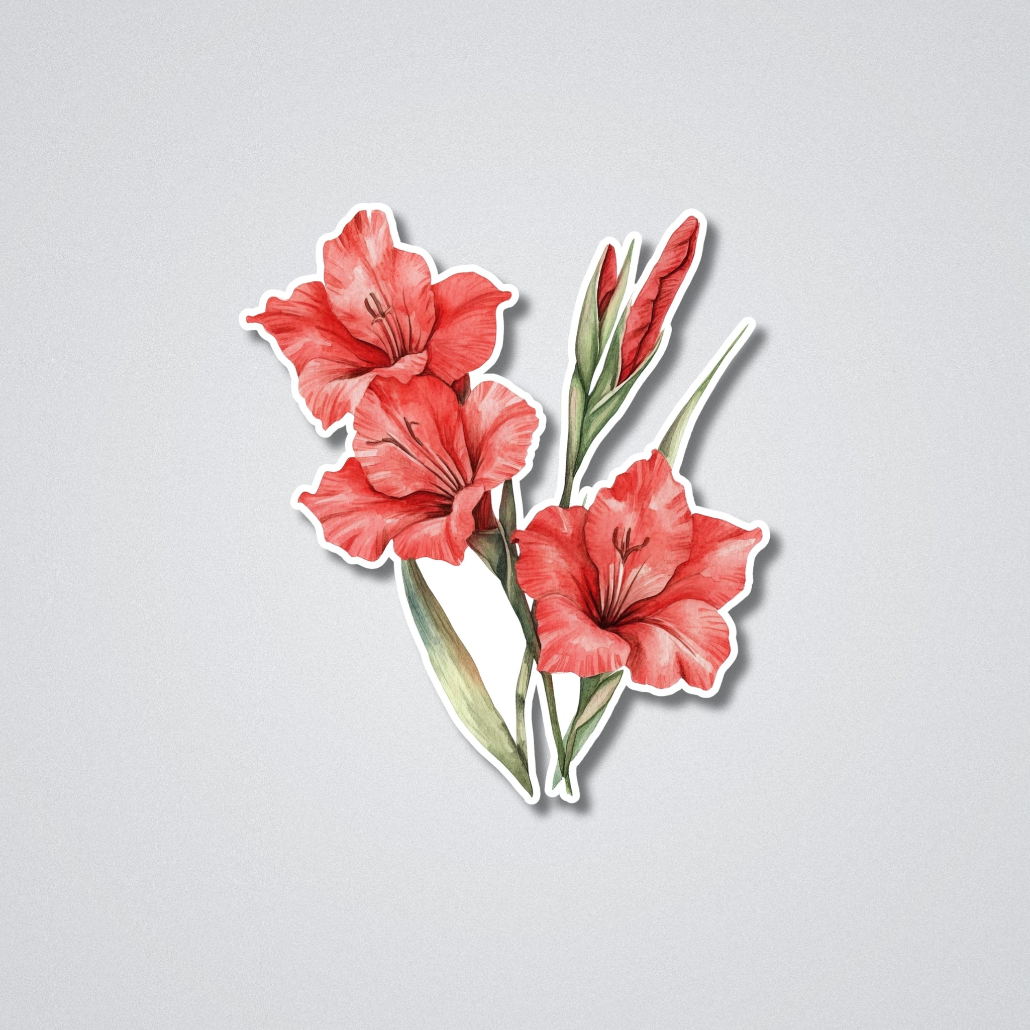 Gladiolus - August Birth Month Flower Vinyl Waterproof Sticker
