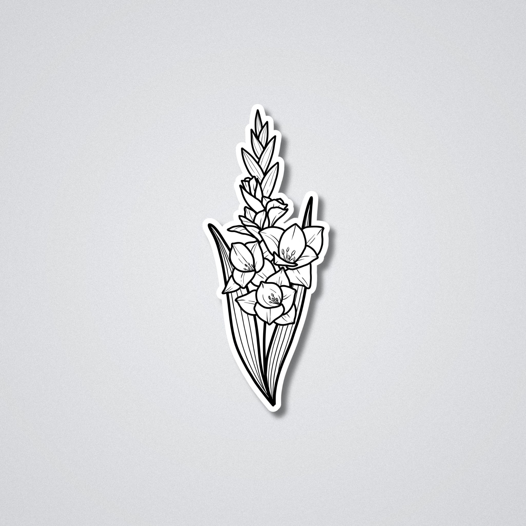 Gladiolus - August Birth Month Flower Vinyl Waterproof Sticker