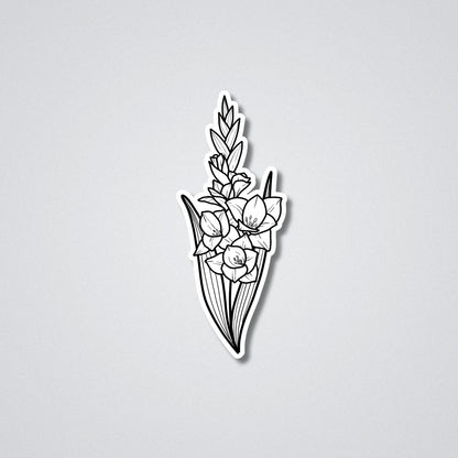 Gladiolus - August Birth Month Flower Vinyl Waterproof Sticker