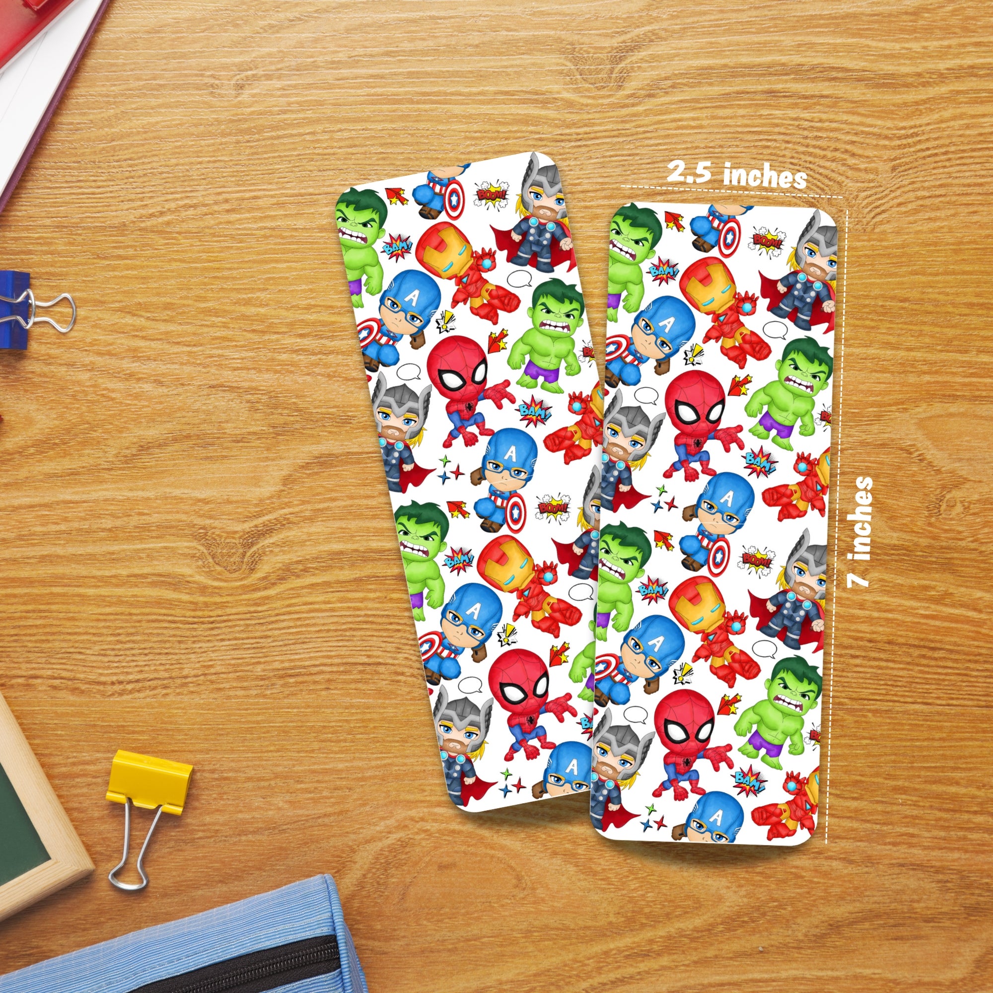 Super Hero Laminated Bookmark – Pawsome Creations