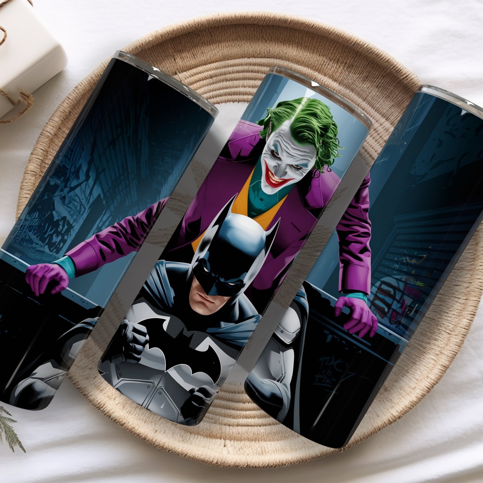 Joker Batman Duo Themed Stainless Steel Vacuum Insulated Tumbler